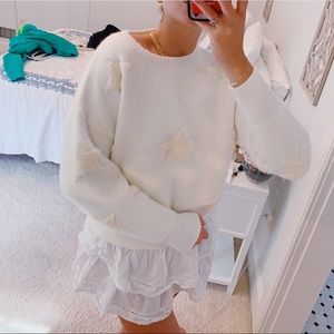 Storia white star sweater